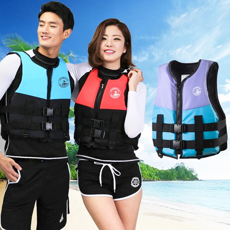 Kayak Life Jacket Adults Surf Life Vest Motorboats jet ski Wake board Raft Rescue Boat Clothing Fishing Vest Swimming Drifting 250411