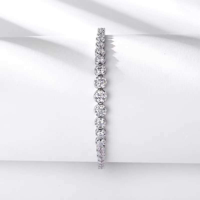 Custom 925 Silver 2 3 4 Mm Iced Out Vvs Gra Certified Lab Grown Diamond Moissanite Bracelet Tennis Chain Men Women Fine Jewelry