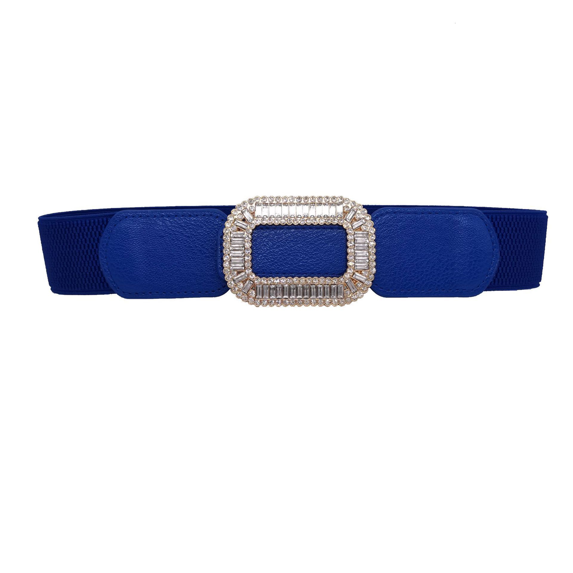 Dia block buckle with skirt waist belt, simple and versatile elastic waistband