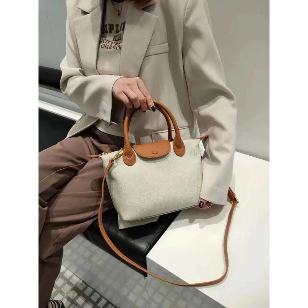 Classic Office Ladies Tote Handbag Cowhide Genuine Leather Women Hobos Bag Casual Single Shoulder Fashion Crossbody Bags