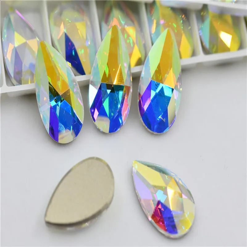 K9 Tears Flat Back Rhinestone Gel Crystal Fancy Stone Facial Glitter Nail Gem 250407