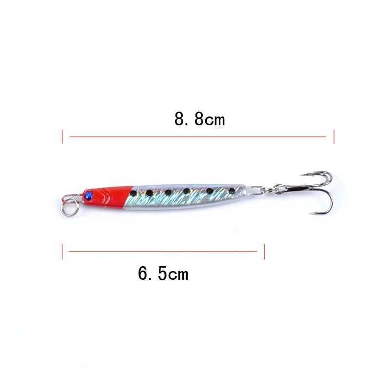 Metal Jig Fishing Lure Trolling Hard Bait Bass Fishing Bait Trout Jigging Saltwater Lures Weights 6.5cm 13.2g Z250411