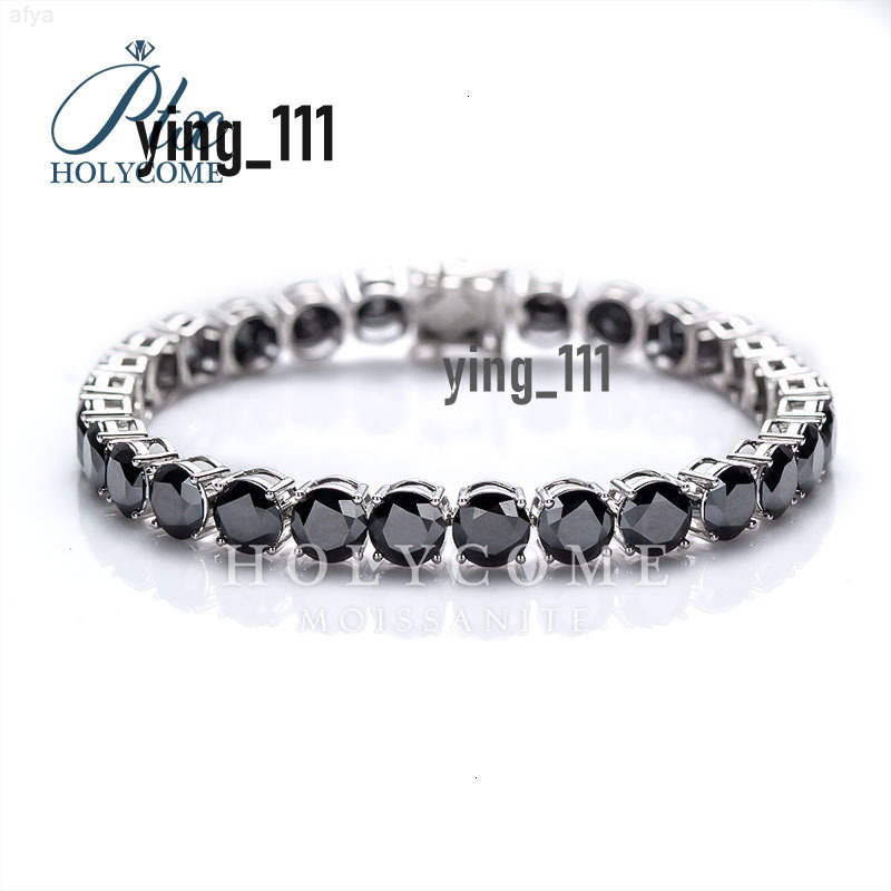 Ay Def Vvs1 Black Round Bracelet Silver 15cm-20cm Pass Moissanite Diamond Tester Gra Certificated Holycome Reddit