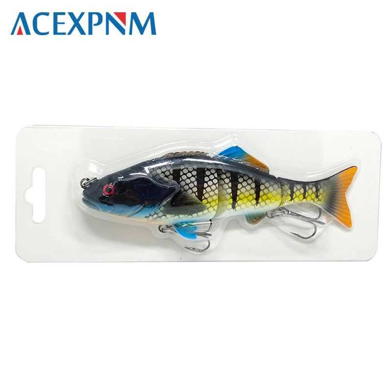 2024 New Hard Fishing Lure 3 Segments Artificial Lure Multi Jointed Swimbait Lifelike Crankbait Sinking Wobblers 50g 15cm Z250411