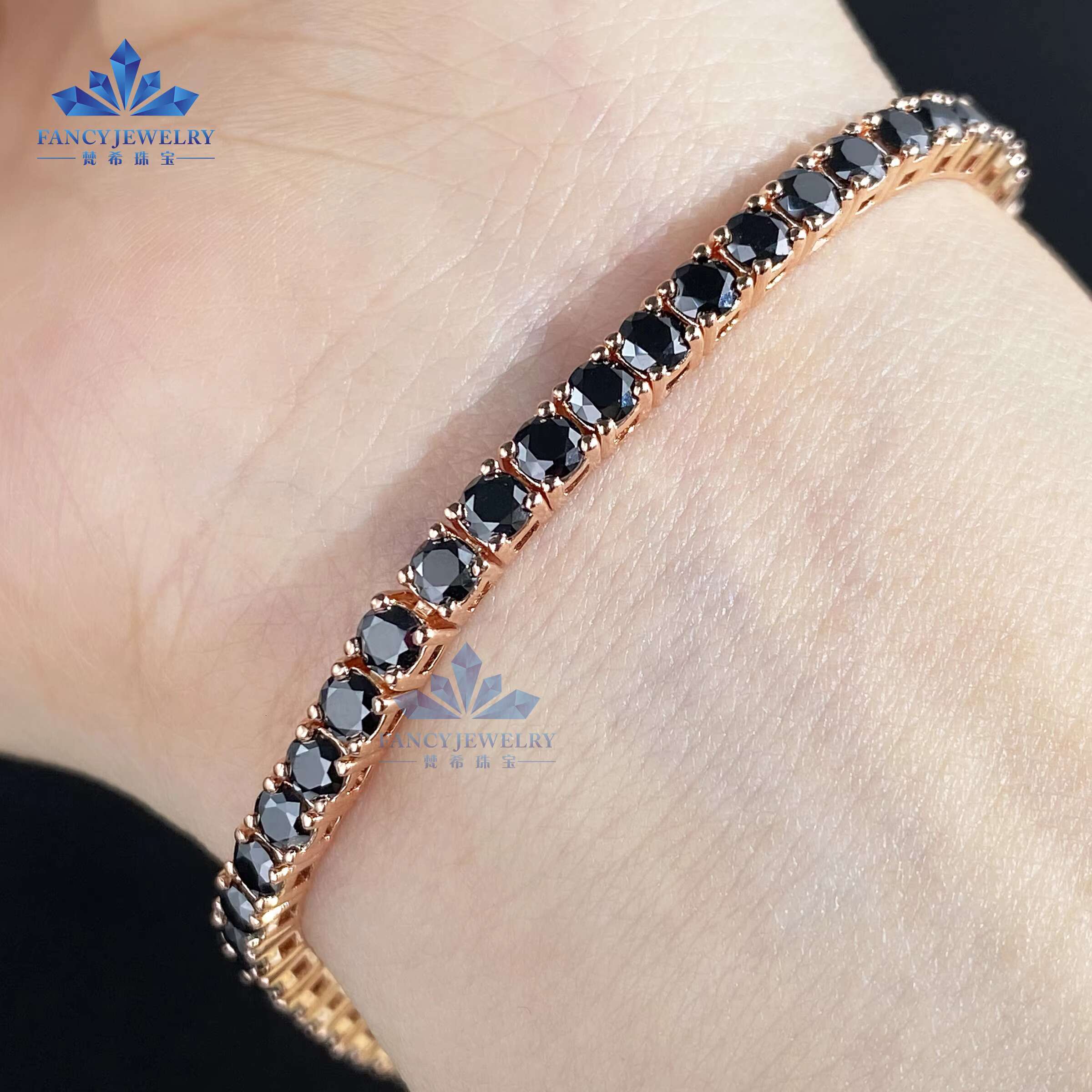 925 Sterling Silver Tennis Chain Necklace Iced Out 2mm 3mm 4mm 5mm 6.5mm Gold Plated Diamond Black Moissanite Iced Tennis Chain
