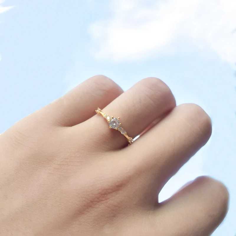 Fashion womens ring finger jewelry rose gold/silver/gold colored rhinestone crystal ring 4/5/6/7/8/9/10/11 size giftXJ250412