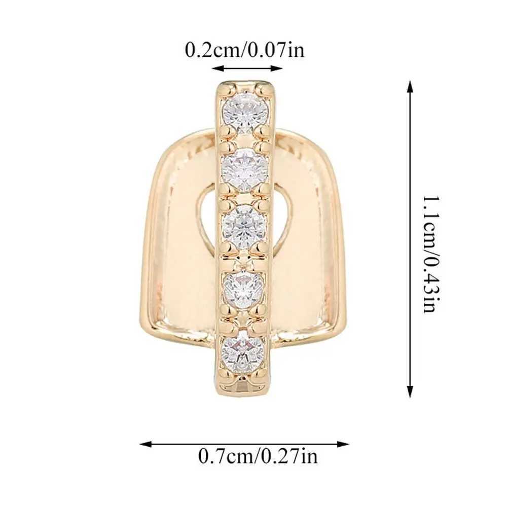 Jewelry Gangster Party Fun Jewelry Rhinestone Hip Hop Teeth Grillz Single Clip Grillz Hat Top and Bottom Grillz W250412