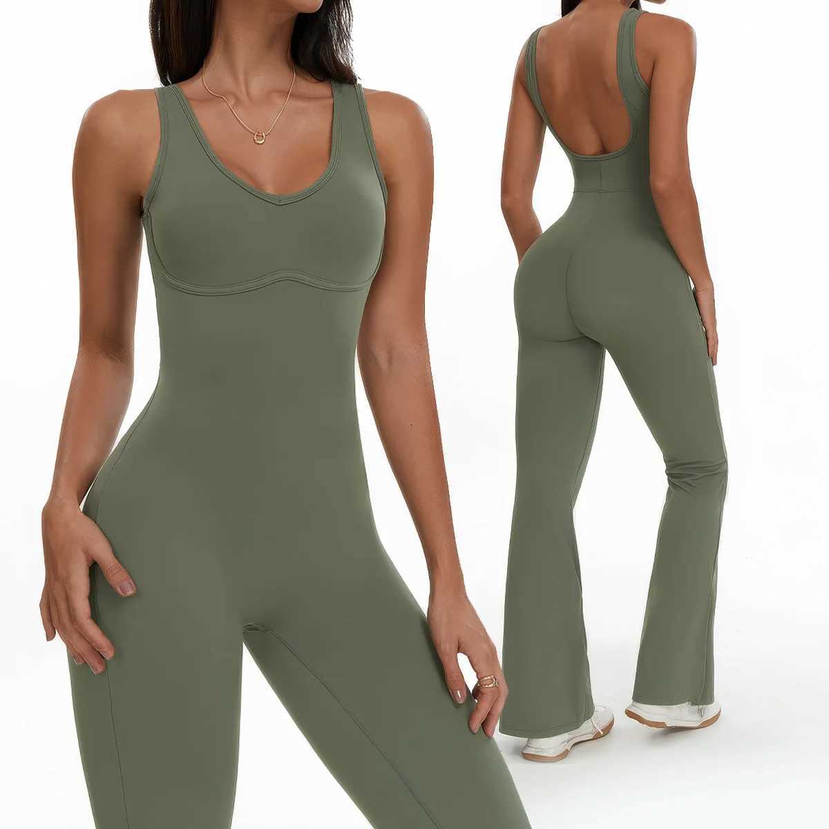 Women Jumpsuit Gym Set Training Yoga Suit Sportswear Sports Jumpsuit Fitness Rompers Stretch Workout Bodysuits J251112