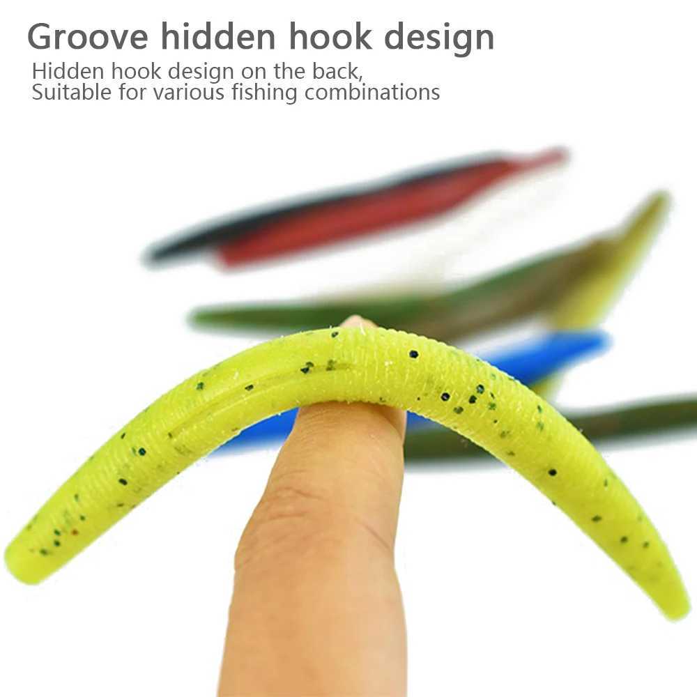Hanlin 5pcs Silicone Worm 6.3g 105mm Sinking Wobbler Swimbait Soft Fishing Lure Bass Carp Bait Finesse Artificial Lures Tackle Z250411