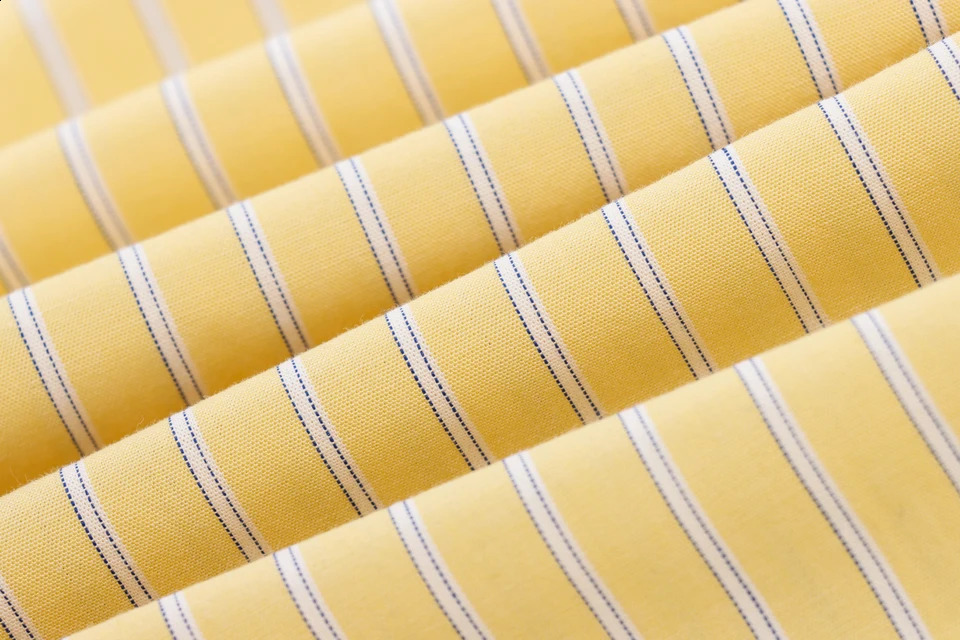 TRAFZA Women Casual Butter Yellow Shirt Striped Lapel Buttons Loose Shirt 2025 Spring Holidays High Street Versatile Shirts 250411