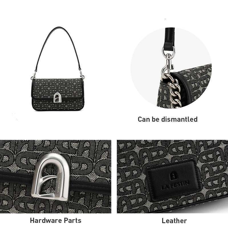 LA FESTIN 2024 New Original Shoulder Crossbody Square Handbag Women Chain Bag A-E Door Series Free Shipping