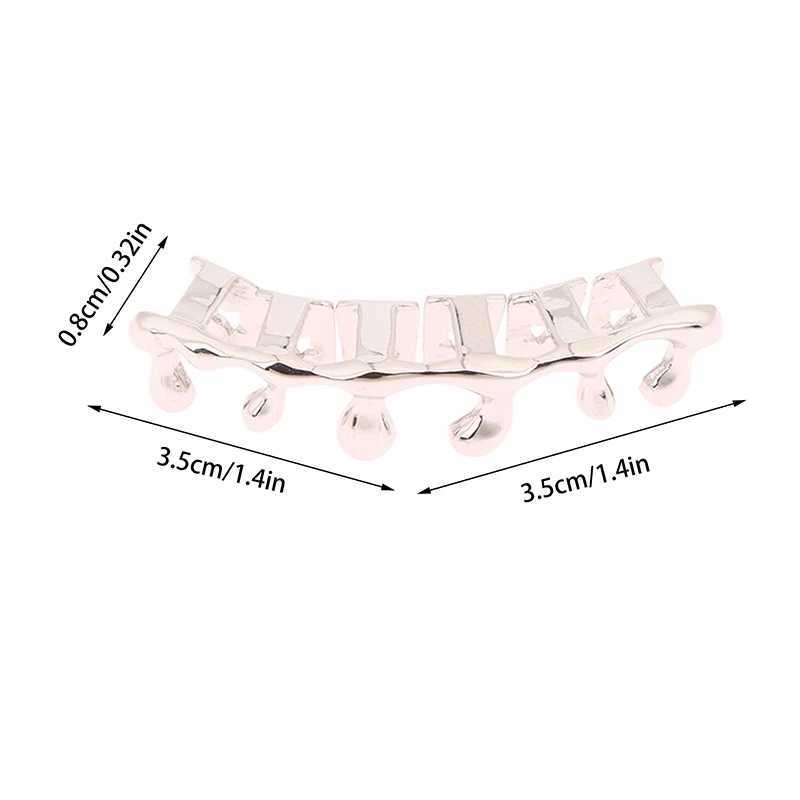 Hip Hop Waterdrop Teeth Grilz Bottom Gold Plated Smooth Tooth Cap Suitable for Womens Body Jewelry Role Playing W250412