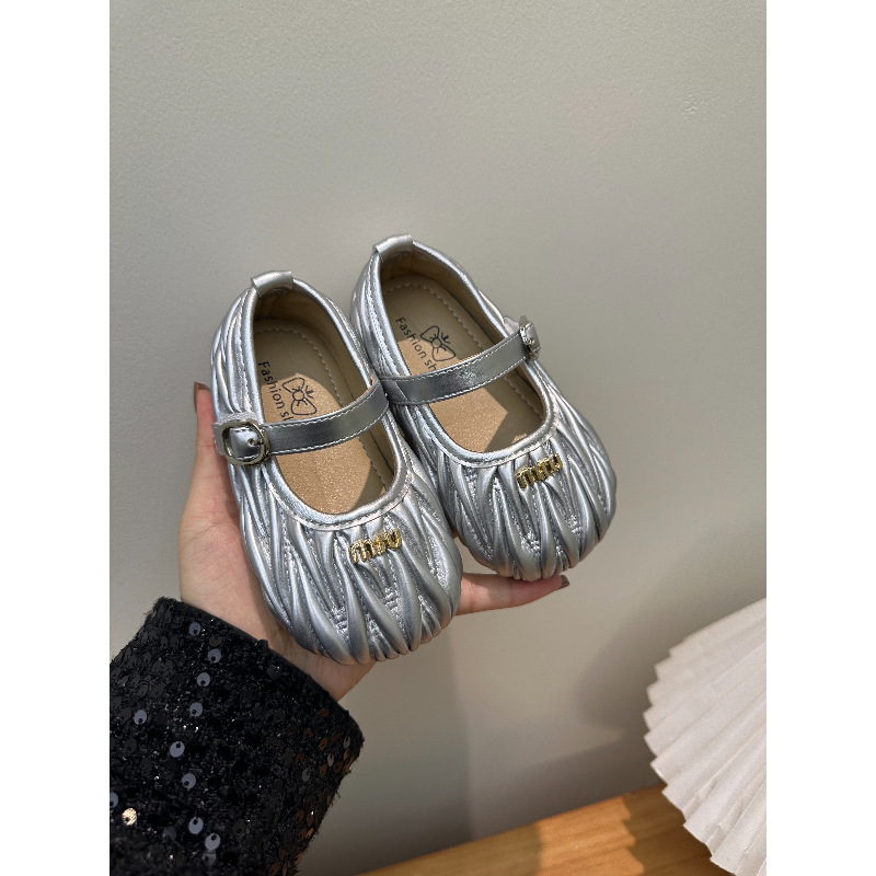 designer shoes 2025 Girls' leather shoes Children's single shoes shallow-mouthed shoes Soft-soled princess shoes for girls and babies