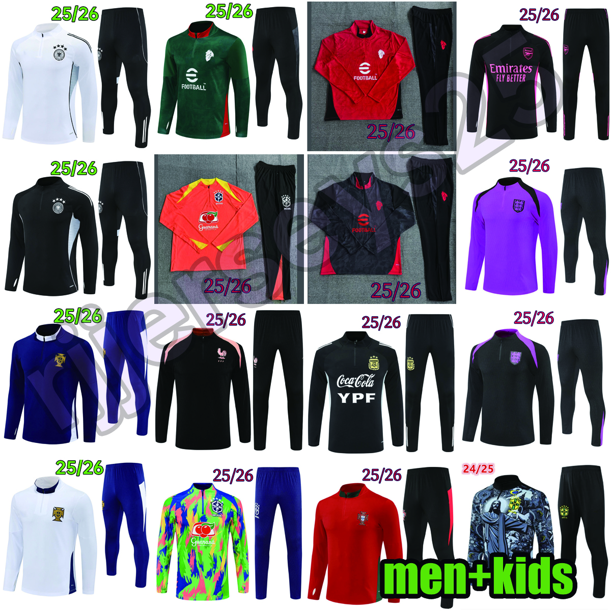 2025 2026 soccer tracksuit Men and kids football kits 24 25 26 football tracksuit jersey training suit Jacket jogging sets Survetement Foot chandal futbol tuta inter