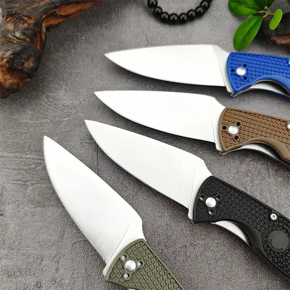 C122 Durable Lightweight FRN Handle Drop Point Blade Pocket Knife 8Cr13Mov Blade Outdoor Easy to Carry Hunting Camping KnifeT250412