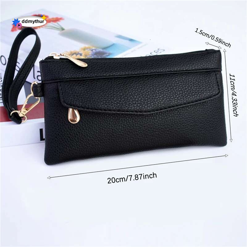 Women's Portable Fashion Wallet PU Leather Hangbag Female Long Clutch Purses Coin Phone Pocket For Ladies Money Bag ddmythur