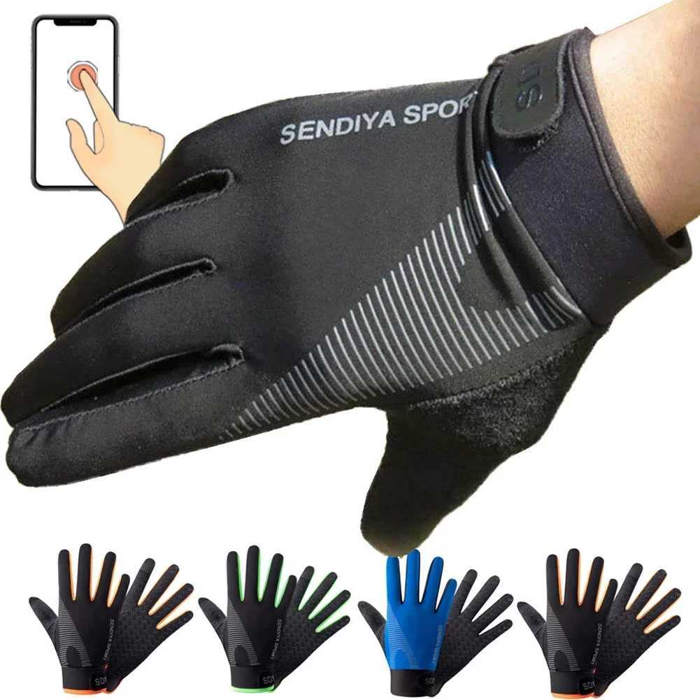 Men Cycling Motorcycle Gloves Full Finger Touch Screen Mtb Bike Bicycle Gym Training Fitness Gloves Outdoor Sports Fishing GloveC250412