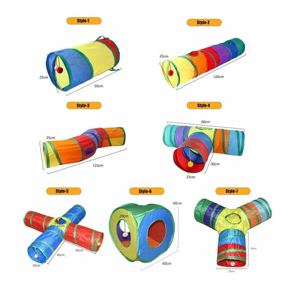 Pet Supplies Cat Play Tunnel Foldable Hamster House Tunnel Pet Gebier Mouse Small Animal Y250412