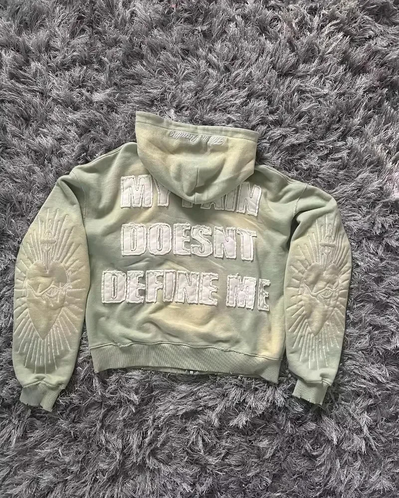 autumn and winter fashion letter patch embroidered sweater mens Y2K street retro casual sports hoodie 250411