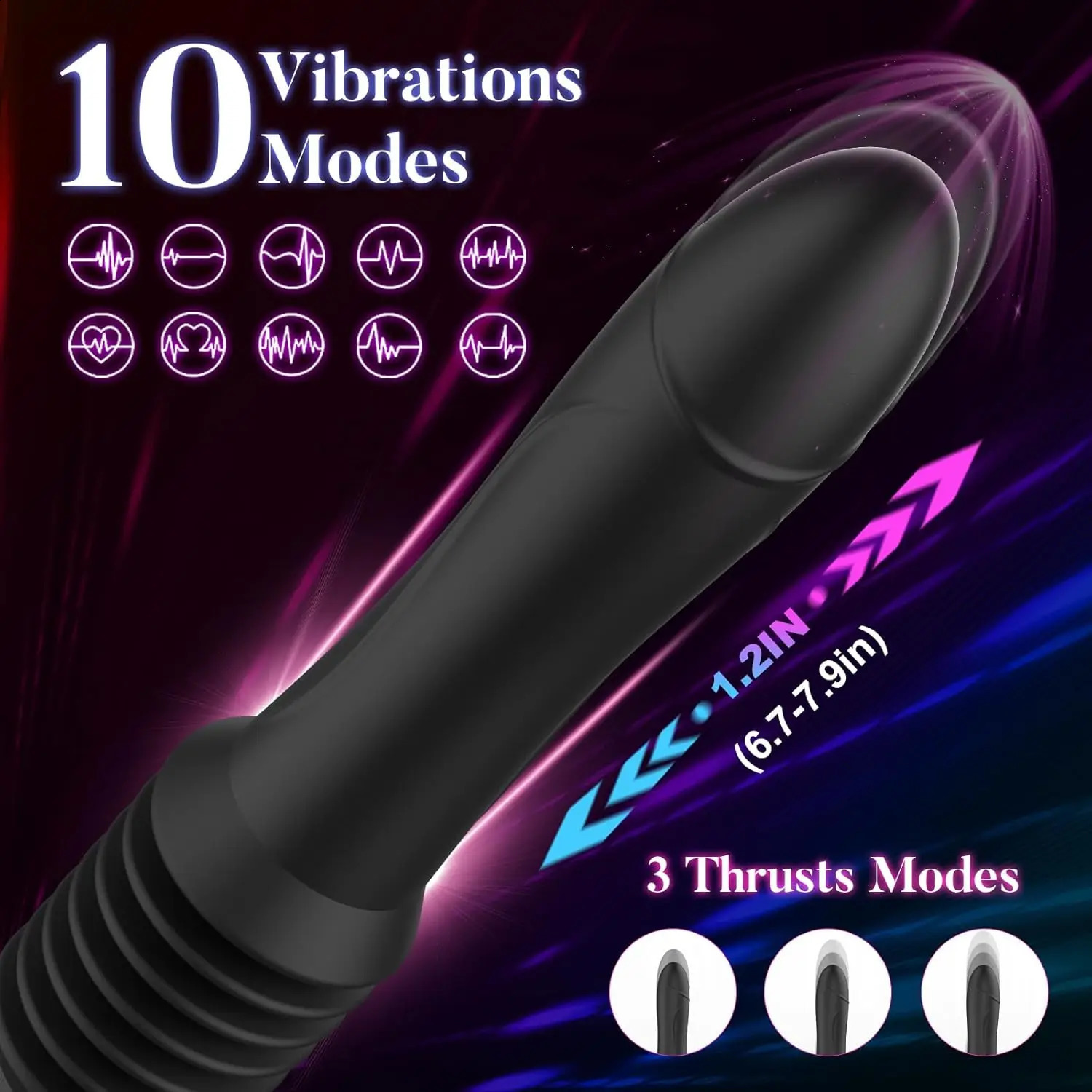 Thrusting Dildo Vibrator Sex Machine Auto Telescopic Vagina Anal Stimulator G Spot Clitoral Female Masturbator Sex Toy for Women 250410