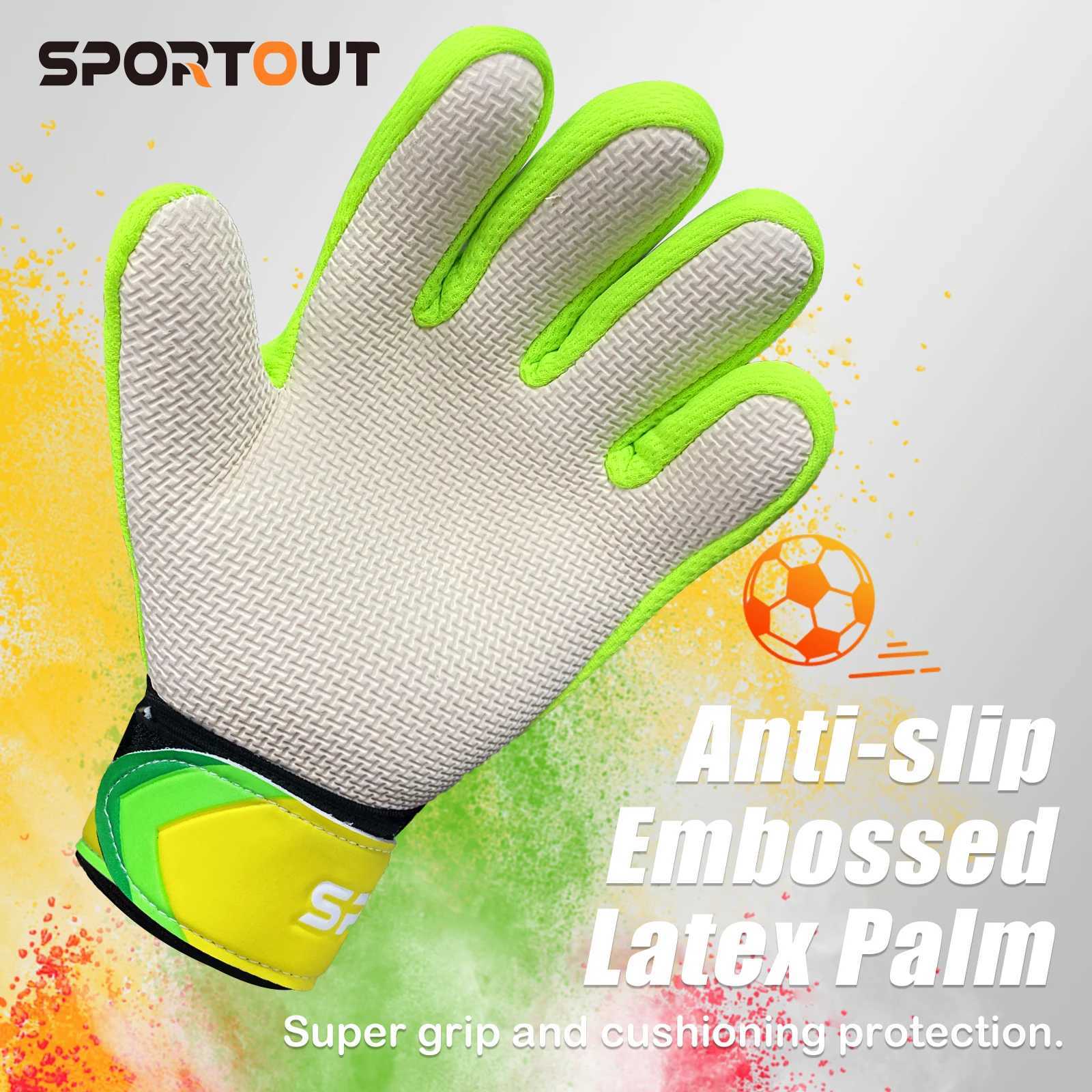 Professional goalkeeper gloves with wrist protection - anti slip and wear-resistant latex suitable for football playersXJ250412