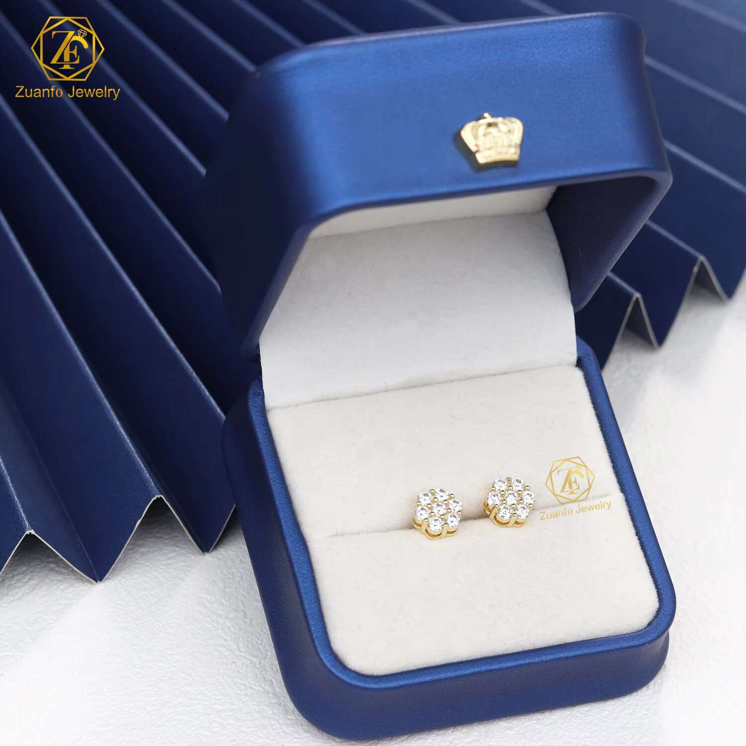 Bulk Wholesale Multi Size Cluster Moissanite Flower Stud Earrings 925 Sterling Silver VVS Diamond Luxury Fine Jewelry Men Women