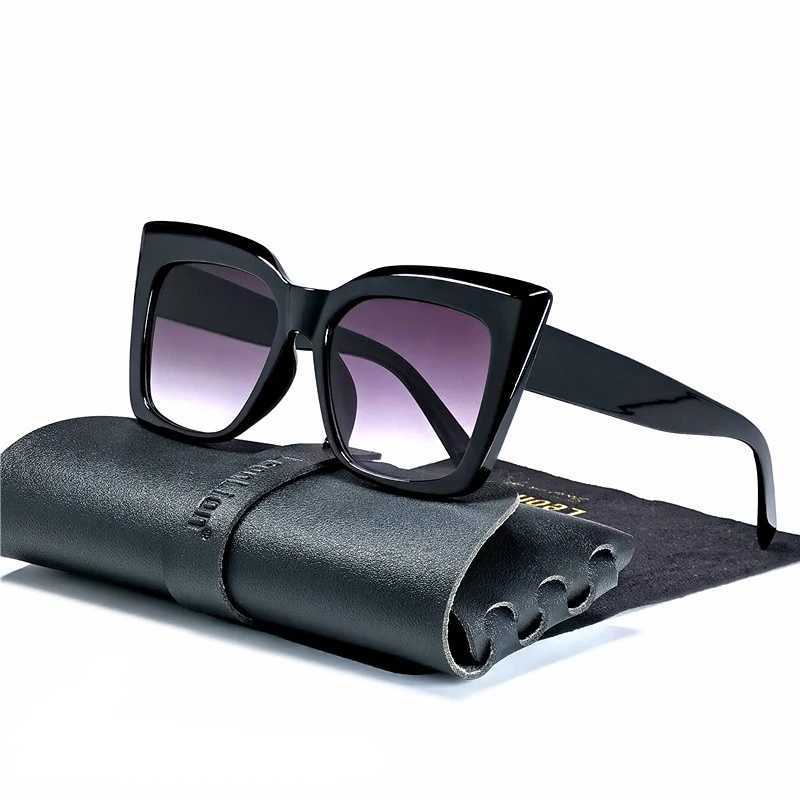 LeonLion Leopard Cateye Sunglasses Women Retro Eyewear Shades for Women Wholesale Luxury Square Oversized Glasses Gafas De Sol Z250411