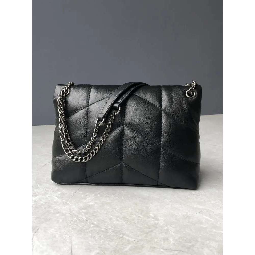 Elegant Women Chain Soft Sheepskin Genuine Leather Handbag Ladies Fashion Single Shoulder Designer Messenger Bag