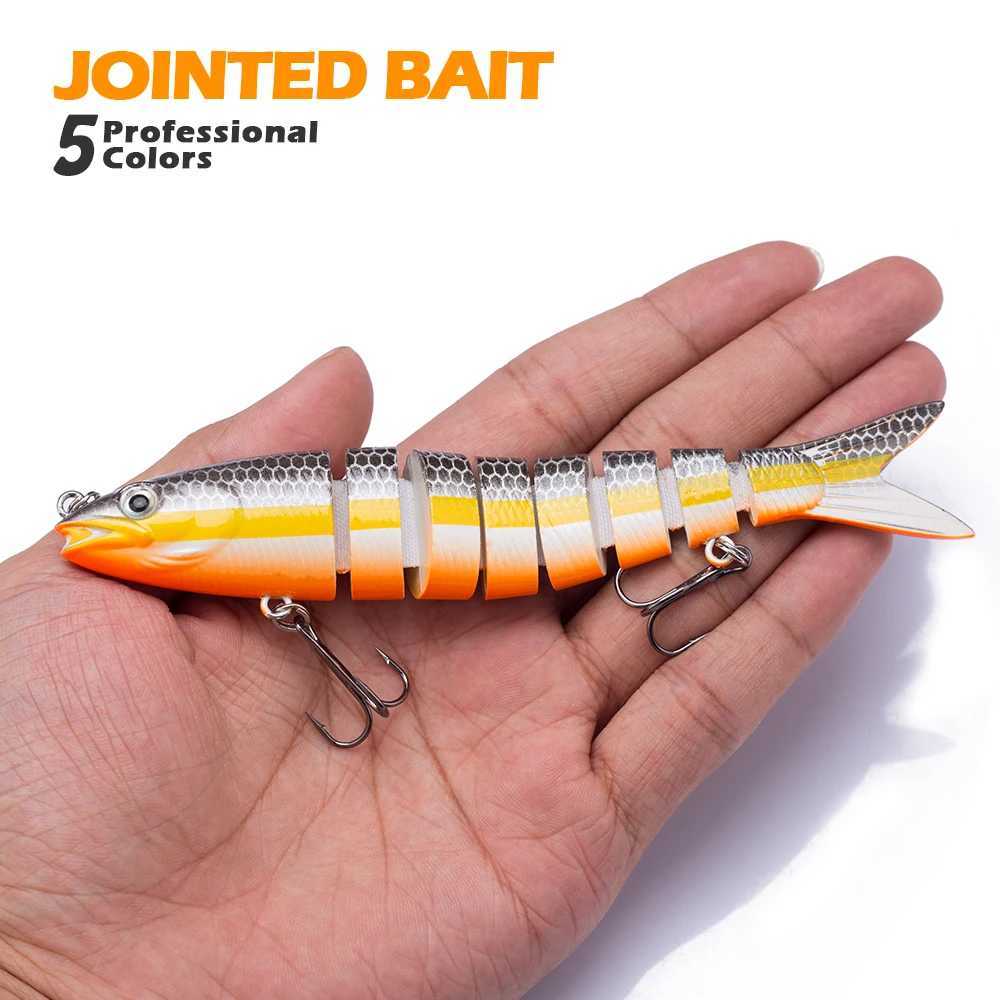 Hanlin Set Multi Jointed Fishing Lure 135mm/20g Crankbait 8 Segments Wobblers Artificial Bait Hard Swimbait Lure Bass Tackle Z250411