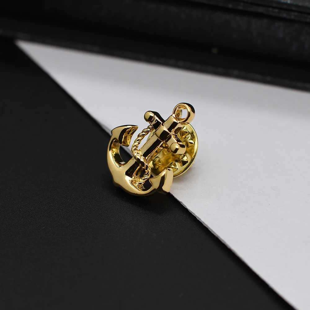 High end anchor size mens cufflinks personalized business French shirt cufflinks tie clip lapel pin navy style mens giftsT250412