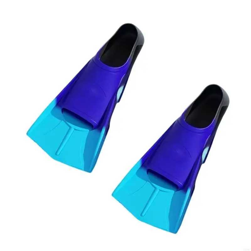 H8WC lightweight silicone swimming fin travel size flip cover short inflatable finY250412