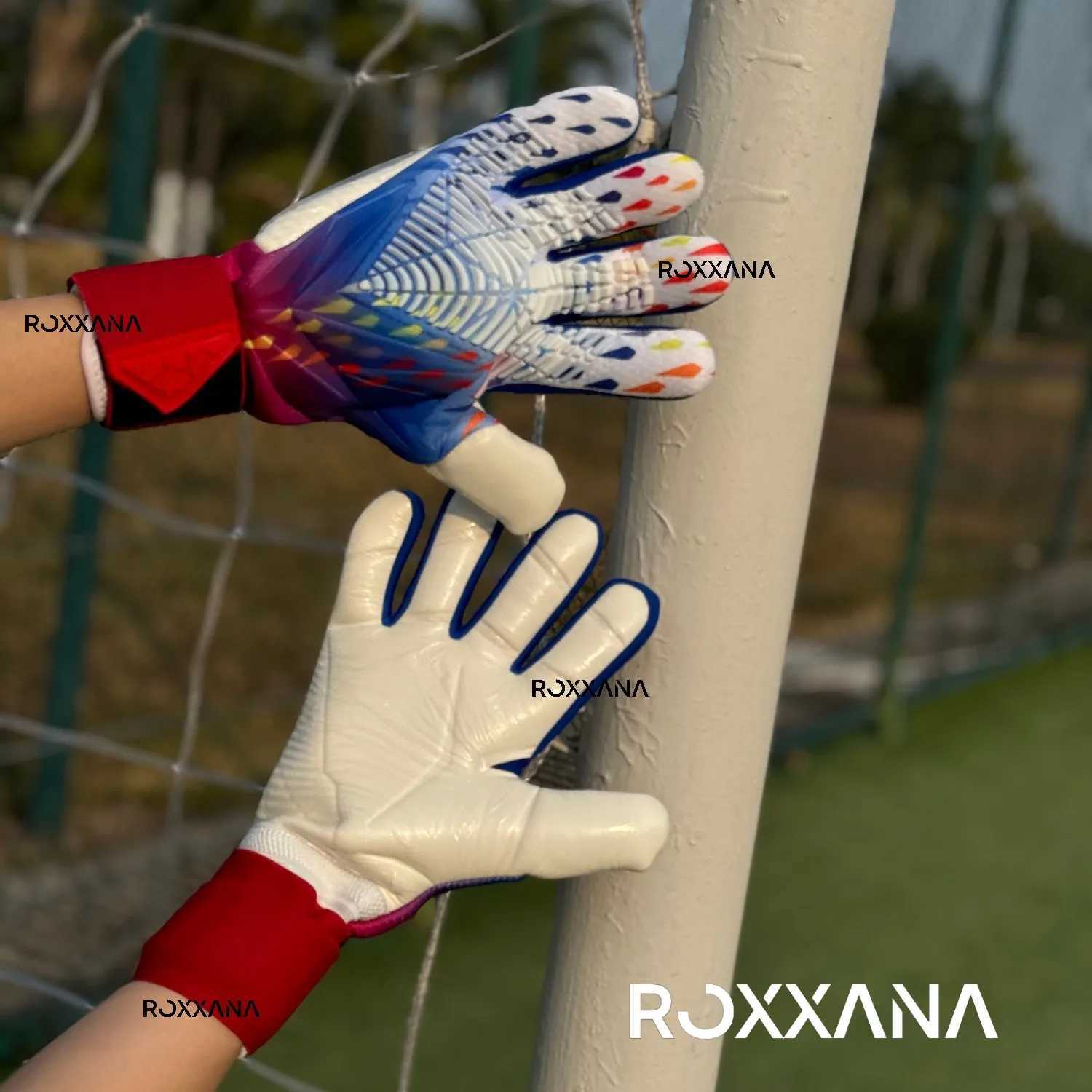 ROXXANA Football Goalkeeper Gloves Adult and Children Thick Anti slip Latex Match Training Professional Protective GlovesXJ250412