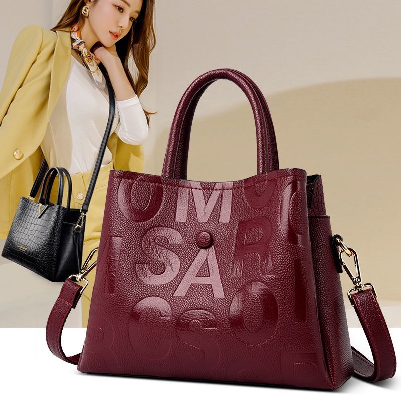 Women's New Style Handheld Simple And Elegant Texture Single Shoulder Diagonal Straddle Bag