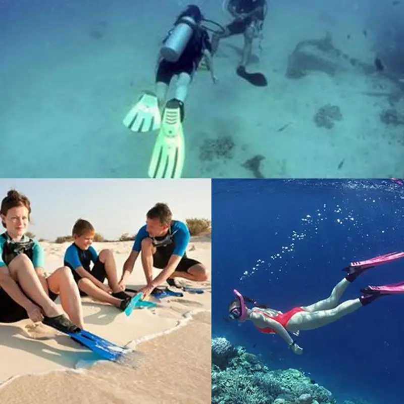 Adult swimming flip cover lightweight rubber flip cover comfortable swimming equipment short swimming fins with adjustable anklesY250412