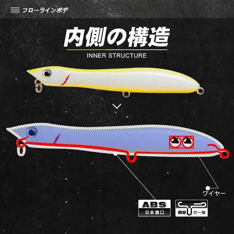 TEKNIK Popper Fishing Lure 100mm 140mm patchinco Floating Wobblers Artificial Hard Bait Patchinko 100 leurre de surface lures Z250411