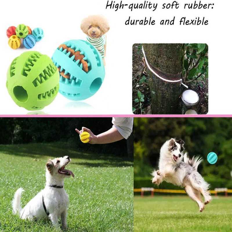High Quality Dog toy ball interactive rubber ball puppy chew toy pet tooth cleaning ball pet food feeder silicone toy T2504012