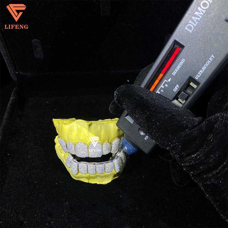 Lifeng Customized Moissanite Brilliant Cut VVS 10k 14k 18k Gold Plated Grillz Shining Silver Brilliant Cut VVS Gold Plated W250412