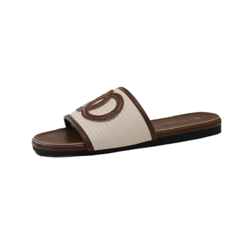Designer Flat bottomed slippers free Shipping Soft soled sandals One word dragging Wearing slippers for casual wear 2025