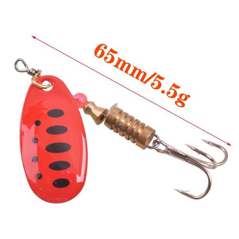 Rotating Spinner Fishing Lure 2.5g 3.5g 5.5g Spoon Sequins Metal Hard Bait Treble Hooks Wobblers Bass Pesca Tackle Z250411