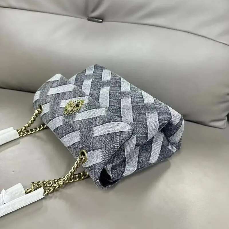 2025 New dia check wash denim fashion all-in-one Single shoulder crossbody chain classic retro Hawk head bag