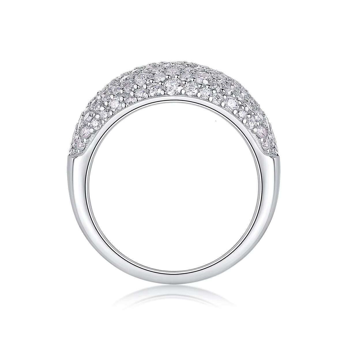 DE D Color VVS Moissanite Ring Fine Jewelry Iced Out Moissanite Rings 925 Sterling Silver Moissanite Rings With GRA Certificate