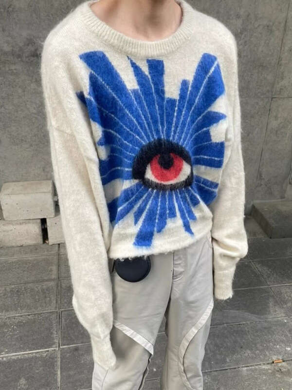 House Errors Eye Of Truth Sweater Casual Knitwear Instagram High Street Trendy Autumn/Winter Pullover Coat