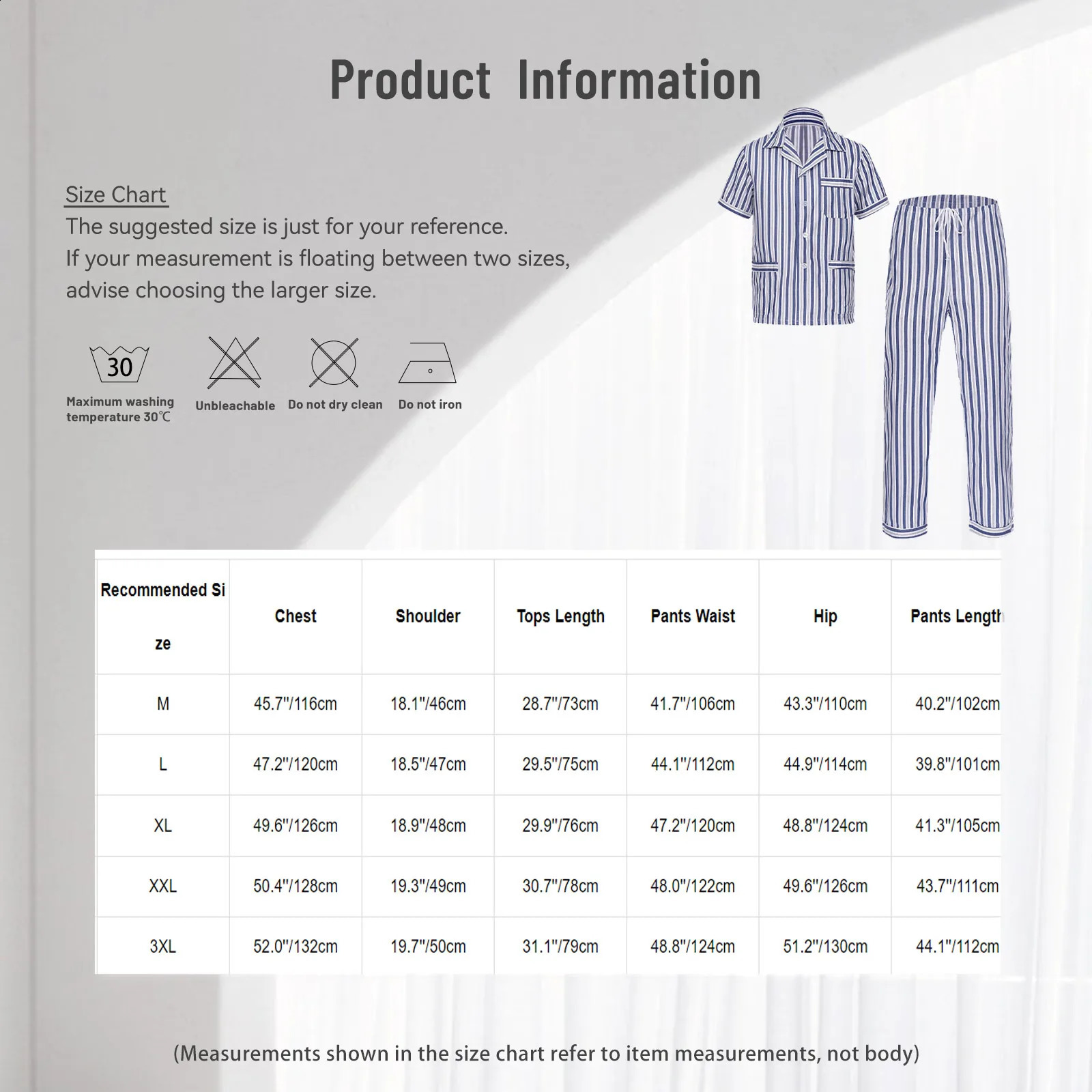 Mens cotton soft striped pajama set casual wear long sleeved button down sweater and pants set 250411
