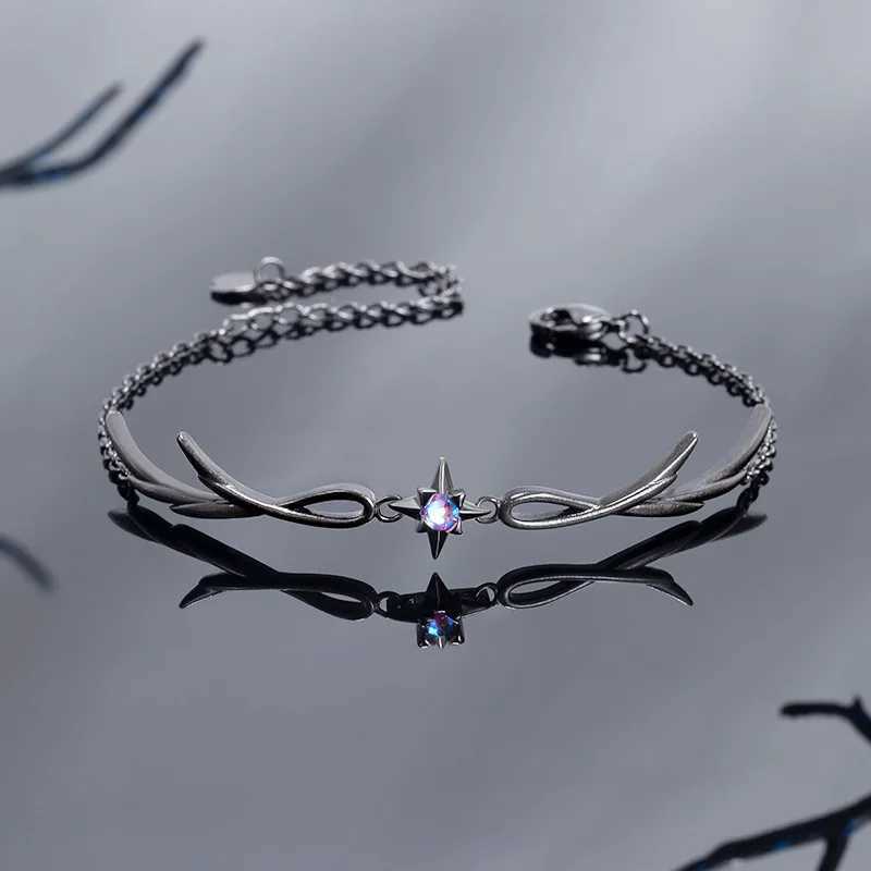 Gothic Punk Dark Style Black Bracelet Ladies Simple Charm Casual Jewelry GiftC250411