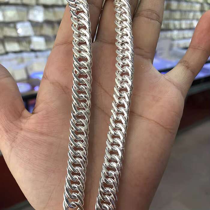 22 Inch Necklace No Stones GTD Signature Miami Cuban in White Gold /rose Gold