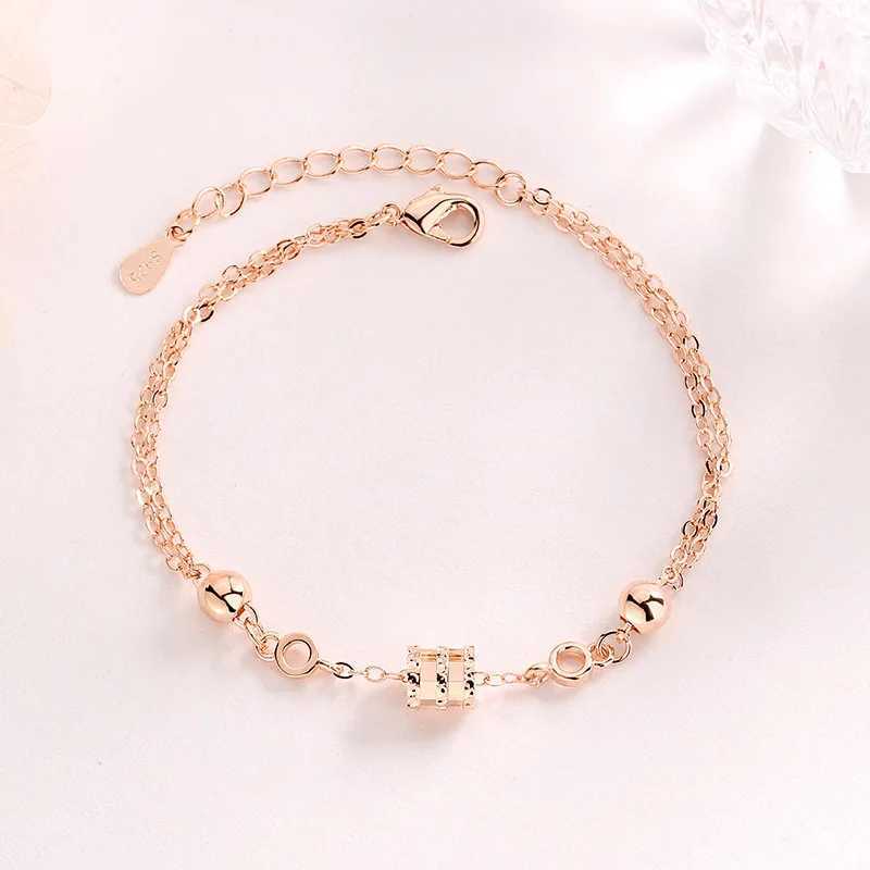 New 925 Sterling Silver High Quality Bead Romance Bracelet Chain For Woman Engagement Party Wedding JewelryC250411