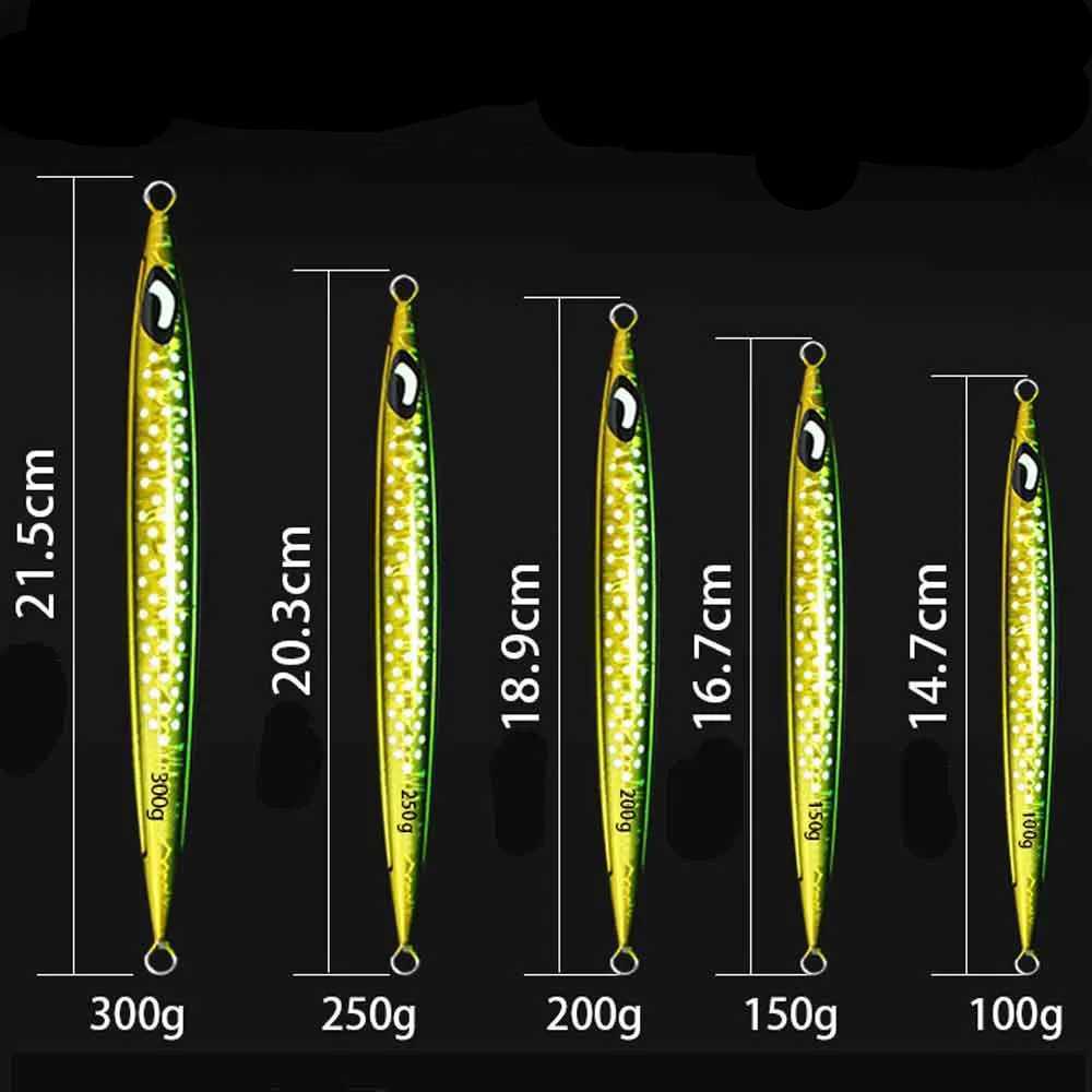JIGGING PRO 100g 150g 200g 250g 300g Saltwater Metal Jigs Deep Sea Fishing Lure Vertical Speed Jigs Z250411
