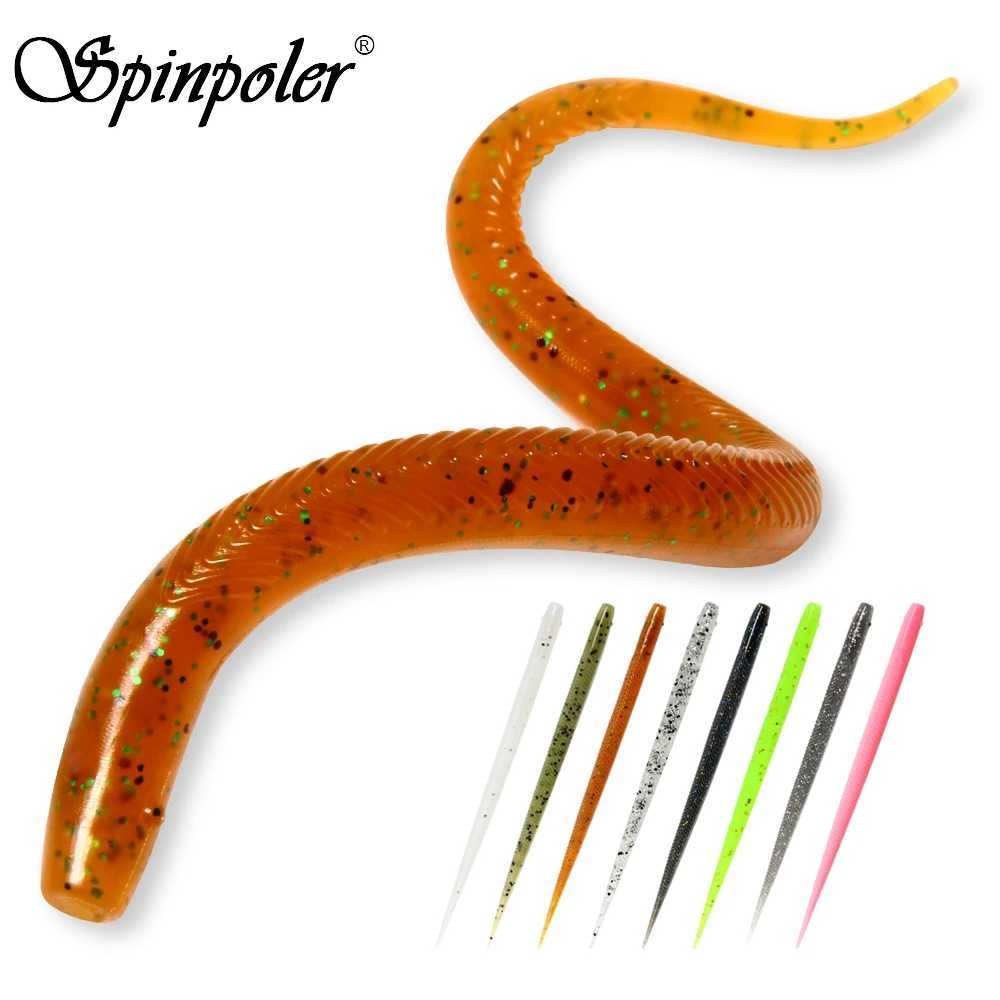 Spinpoler Soft Worm Fishing Lure Stick Tail 14cm Artificial Loach Senko Silicone Fake Bait Swimbait Jig Wobbler Fishing Tackle Z250411