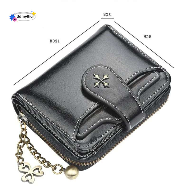 Wallets and Purses PU Leather Money Bag Female Short Hasp Purse Small Coin Card Holders Blue Red Clutch New Women Wallet ddmythur
