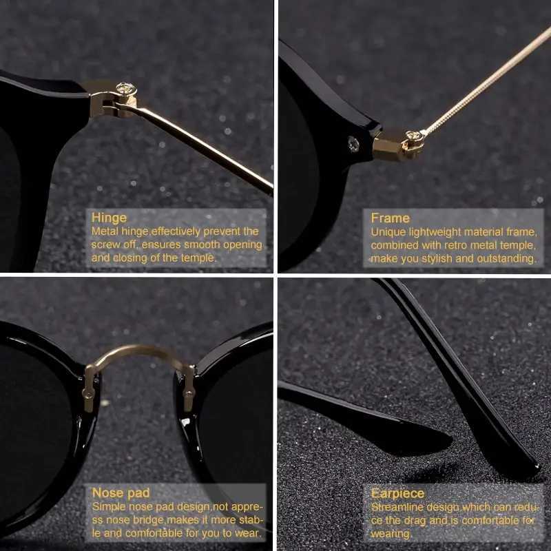 New Arrival Round Sunglasses coating Retro Men women Brand Designer Sunglasses Vintage mirrored glasses Z250411